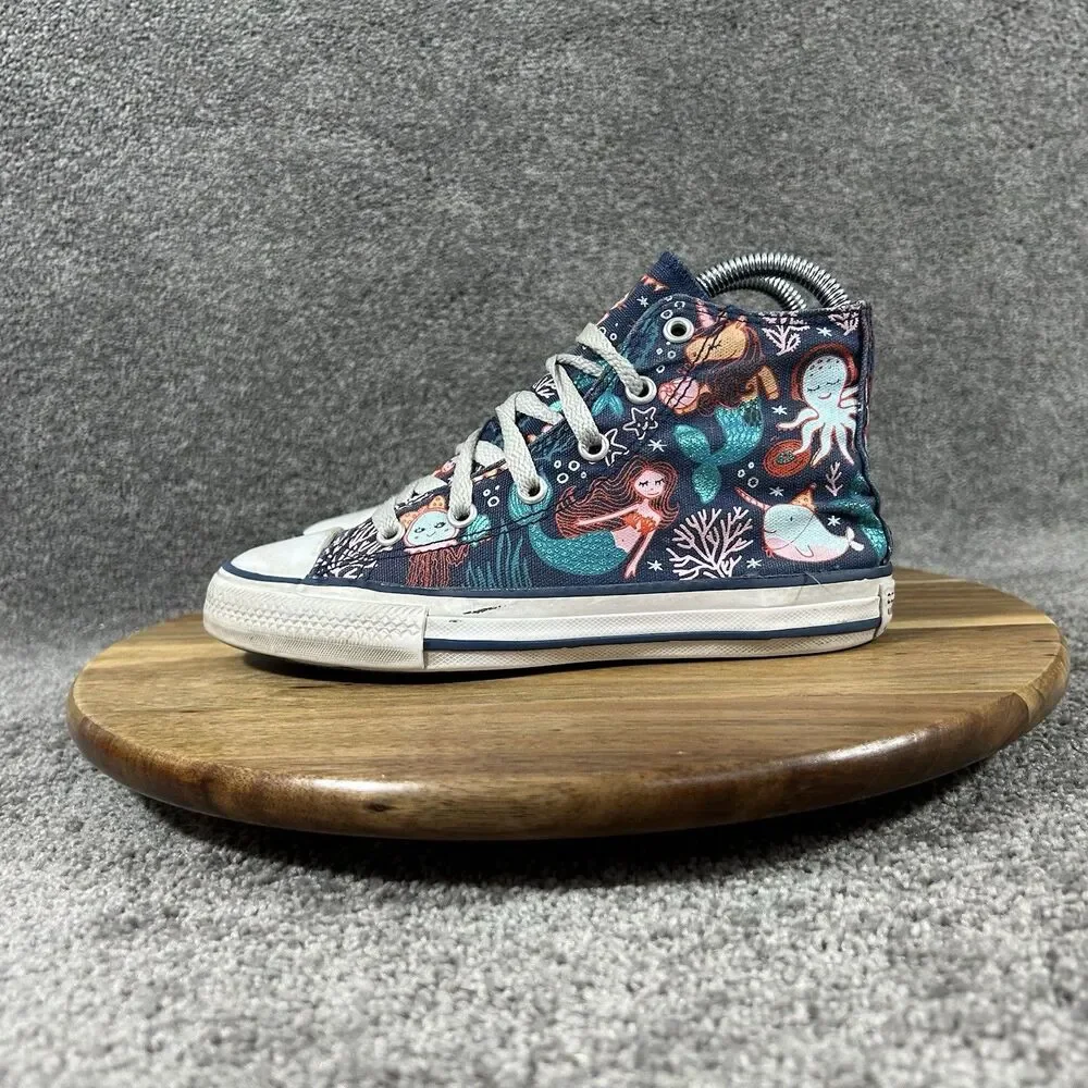 Converse Chuck Taylor All Star Kids Size 1 Mermaid Under The Sea Athletic Shoes